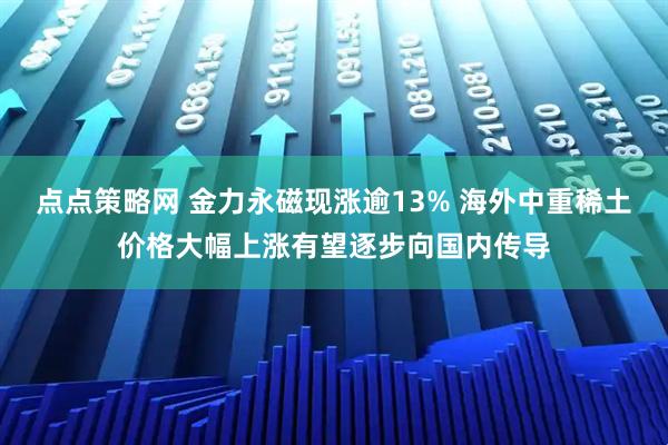 点点策略网 金力永磁现涨逾13% 海外中重稀土价格大幅上涨有望逐步向国内传导